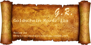 Goldschein Rozália névjegykártya